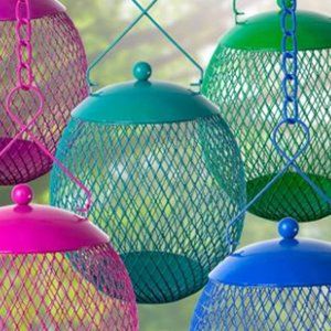 NWT- Globe Bird Feeder - Aqua Blue